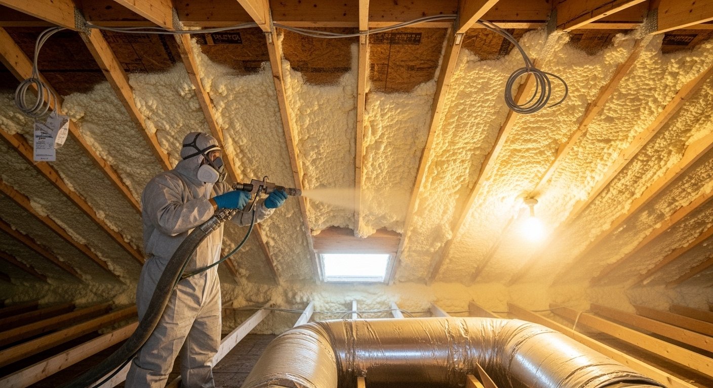Spray Foam Insulation work for improved comfort